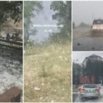 Apokaliptične scene u Srbiji! Sručio se grad veličine 5 cm koji razbija dvorišta (VIDEO)